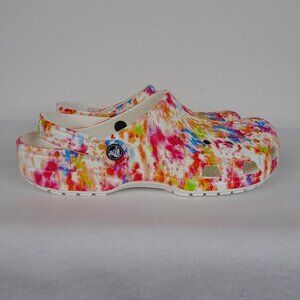 Crocs Classic Tie Dye Clog Women's Size 14 US Colorful Lightweight Slip On